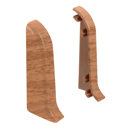 Торцевые заглушки для плинтуса К55 Комфорт 2 штуки Бук красный