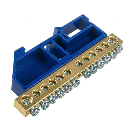 Картинка Шина нулевая на DIN-изолятор ШНИ-8х12-12-Д-С IEK