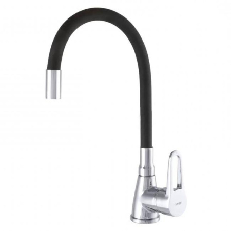 Смеситель для кухни с силиконовым изливом Черный ZERIX SOP7 045