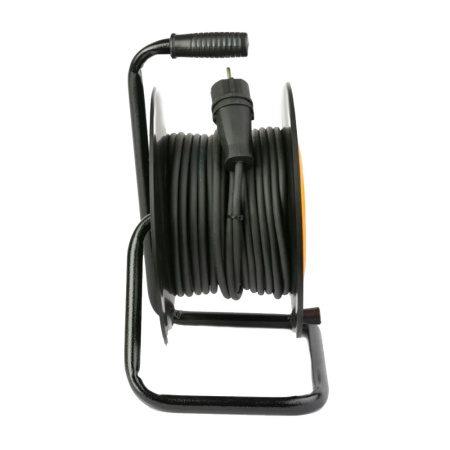 Картинка Удлинитель силовой на металлической катушке КГ-ХЛ 2х1,5 4 гнезда 20 м без з/к РЫЖАЯ ТАКСА