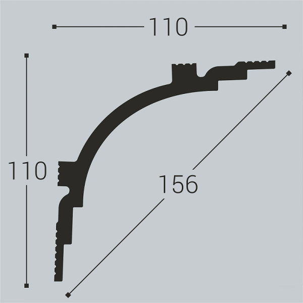 Картинка Карниз XPS K14 110х110х2000 мм