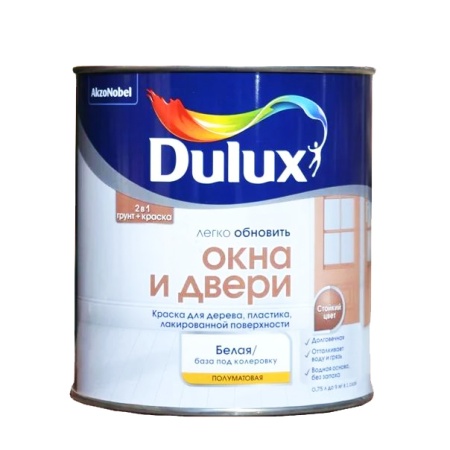 DULUX легко обновить окна и двери краска грунт полуматовая, база BC 0,75 л