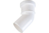 Отвод Политэк 50х45° бесшумный Белый