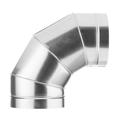 Картинка Отвод для круглых воздуховодов оцинкованная сталь Ø 160 мм 90°