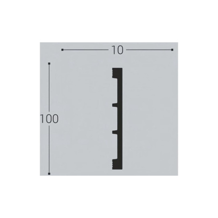 Картинка Плинтус молдинг M 20 100/10 2 м Bello Deco