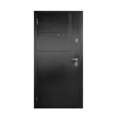 Картинка Дверь Форпост TD7-3 960х2050 Левая Антик тёмно-коричневый пан МДФ беленый дуб с фурнитурой и цилиндром G35001