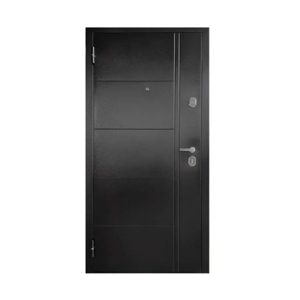 Картинка Дверь Форпост TD7-3 960х2050 Левая Антик тёмно-коричневый пан МДФ беленый дуб с фурнитурой и цилиндром G35001