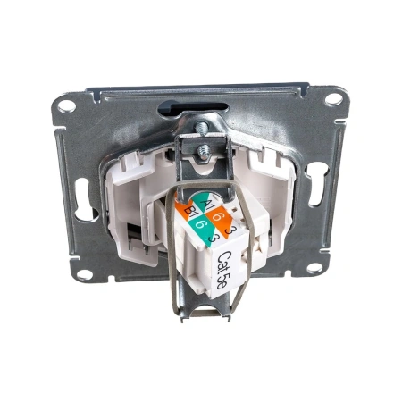 Картинка Розетка компьютерная RJ45 5E в рамку механизм ATLASDESIGN Грифель Systeme Electric