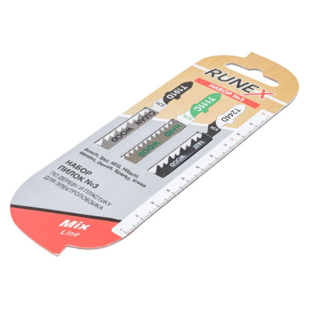 Картинка Пилки для электро лобзика №3 Т101D/Т111С/Т244D RUNЕХ