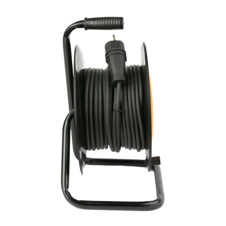 Картинка Удлинитель силовой на металлической катушке КГ-ХЛ 2х1,5 4 гнезда 40 м без з/к РЫЖАЯ ТАКСА