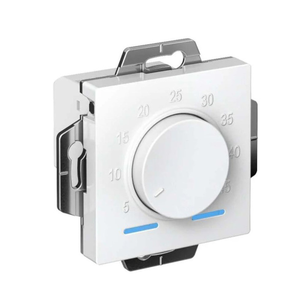 Картинка Термостат электронный теплого пола с датчиком 10A Белый Systeme Electric ATLASDESIGN