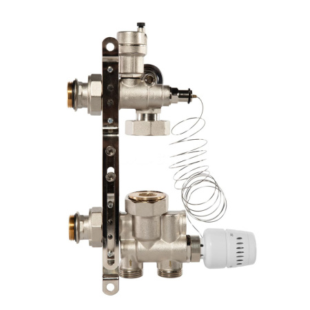 Картинка Насосно-смесительный узел с нижним подключением с термоголовкой Royal Thermo без насоса 1" RTO 14.183