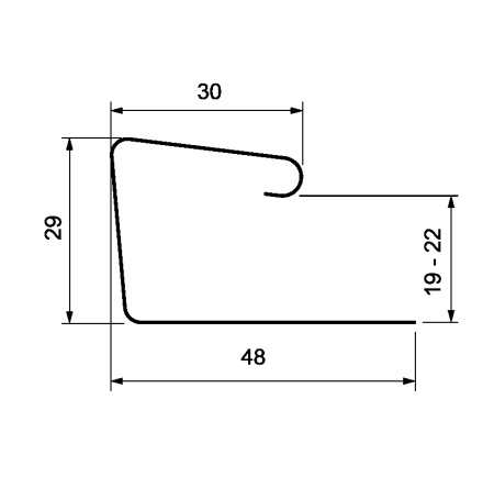 Картинка Профиль универсальный J 3 мм Grand Line ЯФАСАД Белый