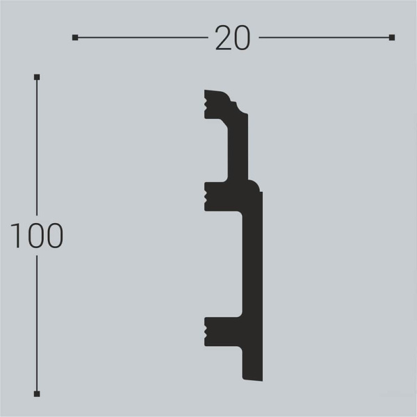 Картинка Плинтус напольный Bello Deco П10 100/20