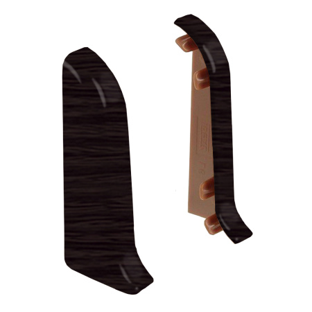 Торцевые заглушки для плинтуса К55 Комфорт 2 штуки Черный