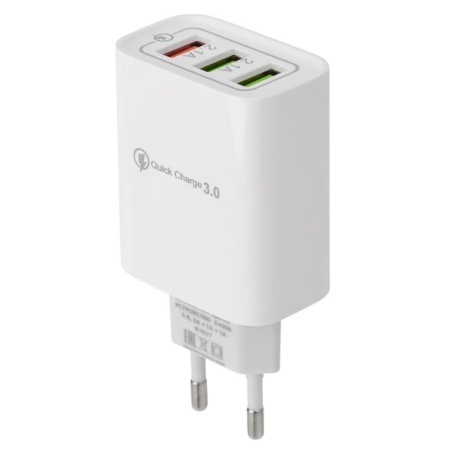 Сетевое зарядное устройство для iPhone/iPad 3 х USB 5V 3A Белое REXANT