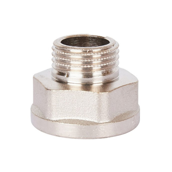 Картинка Переходник ВН 3/4'х1/2' никелированный STOUT