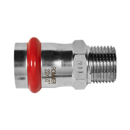 Картинка Переходник ВПр-НР Ø 22х1/2" Нержавеющая сталь пресс ROMMER