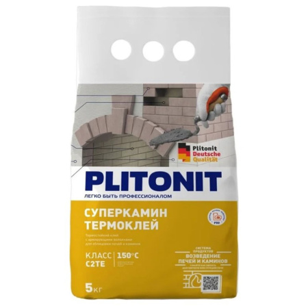 PLITONIT СуперКамин Термоклей для облицовки печей каминов 5 кг