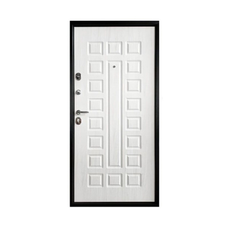 Картинка Дверь Форпост TD7-3 960х2050 Левая Антик тёмно-коричневый пан МДФ беленый дуб с фурнитурой и цилиндром G35001