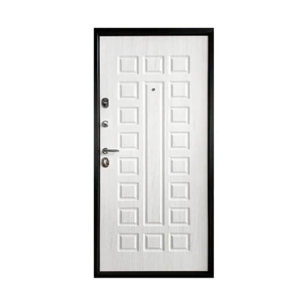 Картинка Дверь Форпост TD7-3 960х2050 Левая Антик тёмно-коричневый пан МДФ беленый дуб с фурнитурой и цилиндром G35001