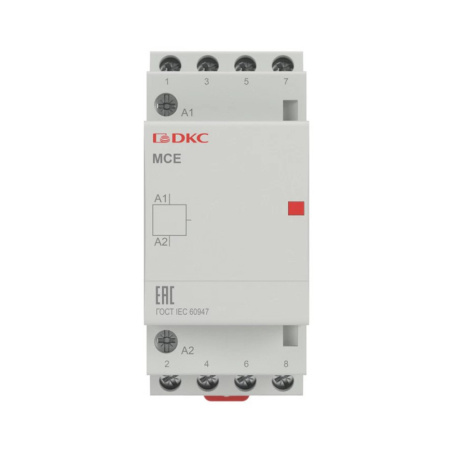 Картинка Контактор модульный YON max типа MCE 4P 4НО 25A 240В DKC