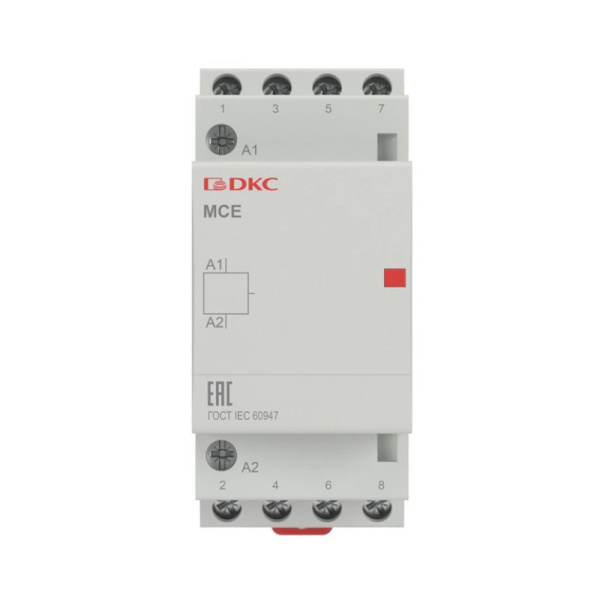 Картинка Контактор модульный YON max типа MCE 4P 4НО 25A 240В DKC