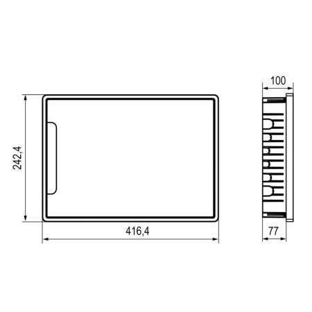 Картинка Корпус пластиковый встраиваемый FRAME ЩРВ-П-18 IP41 Белая дверь F18B1WW DKC