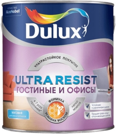 Краска  Dulux Ultra Resist Гостиные и Офисы  2,5 л