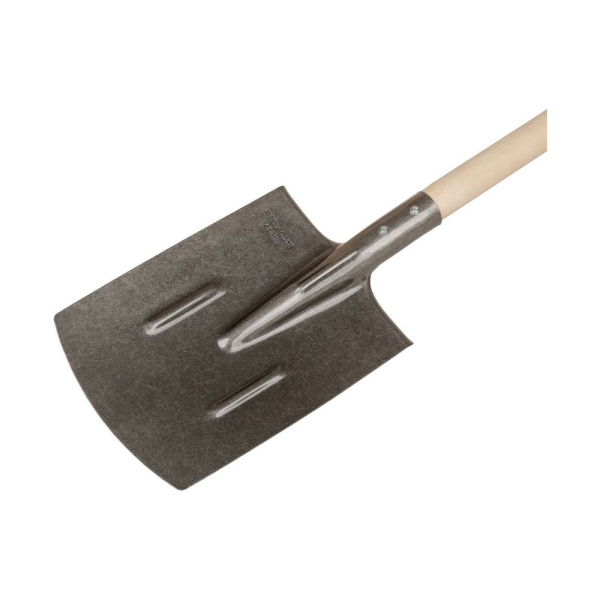 Картинка Лопата прямоугольная с деревянным черенком и ручкой 210х385х1440 мм