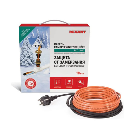 Картинка Кабель греющий саморегулирующийся пищевой SRP 10HTM2-CT в трубу 10 м/100Вт REXANT
