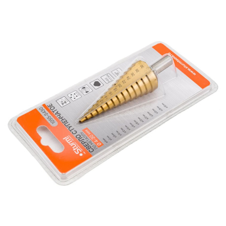 Картинка Сверло ступенчатое по металлу 4-30 мм прямое Sturm