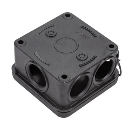 Картинка TYCO коробка распределительная 70х70х40 мм 7 вводов HF стойкая к УФ УХЛ1 IP55 Черная Ruvinil