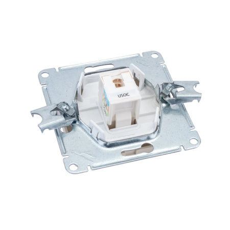 Картинка Розетка телефонная RJ11 в рамку Бежевая Systeme Electric GLOSSA