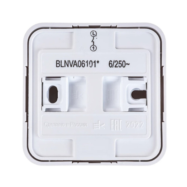 Картинка Выключатель наружный одноклавишный 6а 250в Белый Systeme Electric BLANCA