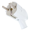 Вилка электрическая угловая с заземлением с ушком 16А 250В 4220 Белая IN HOME