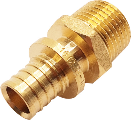 Картинка Переход НР 16-1/2" Латунь РОСТерм