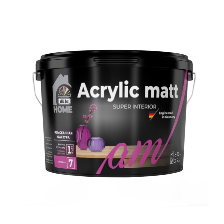 Краска для стен и потолков BW Матовая 9 л Dufa Premium Home Acrylic matt