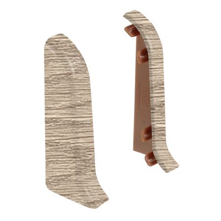 Торцевые заглушки для плинтуса К55 Комфорт 2 штуки Дуб сафари