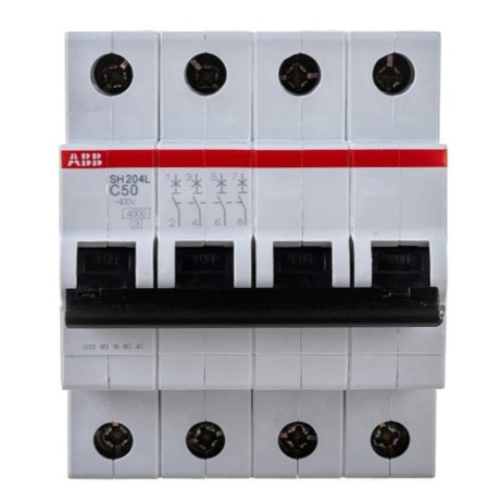 Картинка Автоматический выключатель 4п SH204 С 50А 4,5кА ABB