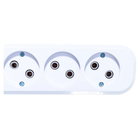 Картинка Колодка удлинителя 6 мест без заземления АБС-пластик еврослот UNIVersal E206