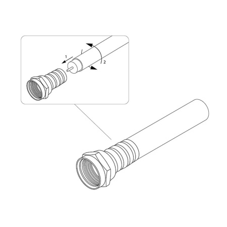 Картинка Штекер F-разъем RG-6 19 мм PROconnect