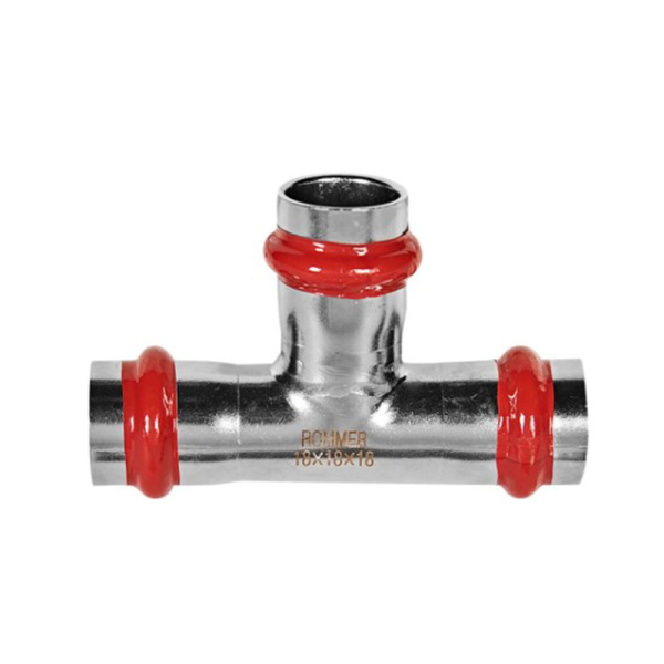 Картинка Тройник Впр-Впр-Впр Ø 18 мм 90° Нержавеющая сталь пресс ROMMER