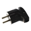 Картинка Вилка угловая с заземлением электрическая 16А 250В 4210 Черная IN HOME