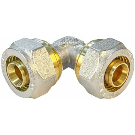 Картинка Уголок обжимной для труб металлопласт Ø 20x20 Valfex VF.351.N.020020