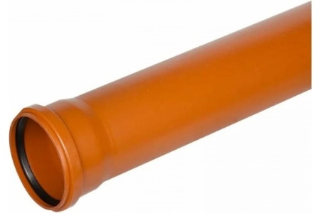 Труба для канализации ПП 200х6,2х1000 мм наружная Оранжевая Политэк