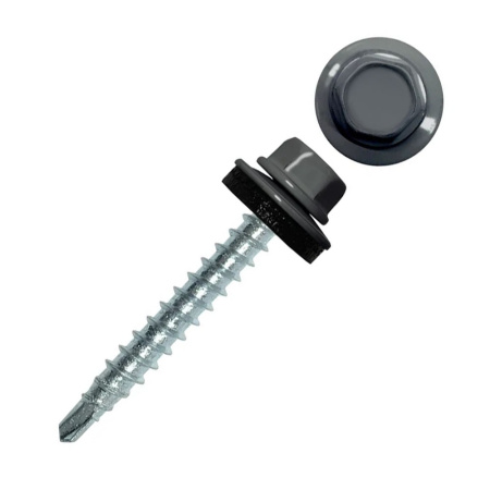 Картинка Саморез кровельный 4,8х70 мм РАЛ 7024 Темно-серый