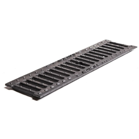 Решетка для лотка 500x136x15 мм Чугунная щелевая AQUASTOK NORMA DN100 B125