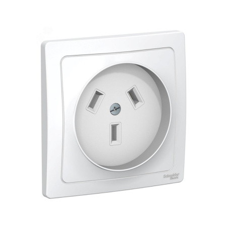 Картинка Розетка силовая для плиты одноместная СП Blanca 32А IP20 250В 2п+N Белая Systeme Electric
