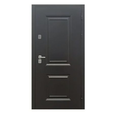 Картинка Дверь Форпост TD11-1 ТЕРМО С1 960х2050 Правая 2 Антик Коричневый штамп 2 квадрата/Белый